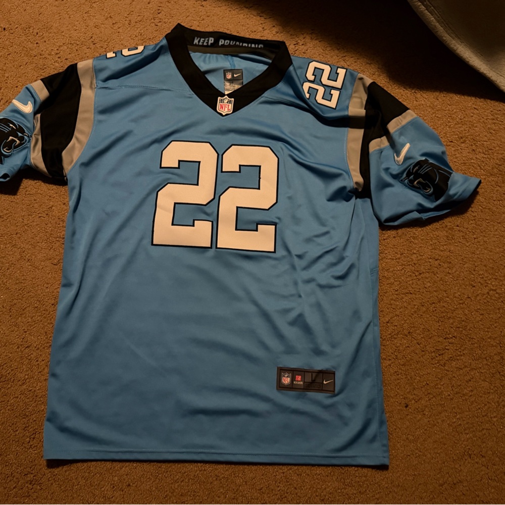 Nike Light Blue & Black Football Jersey - Christian McCaffrey Carolina Panthers